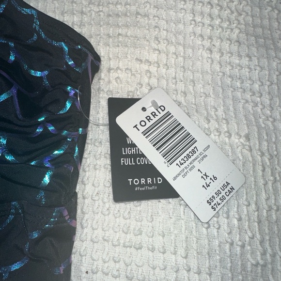 Torrid Dark Mermaid Scale Bikini Set - Picture 4 of 7